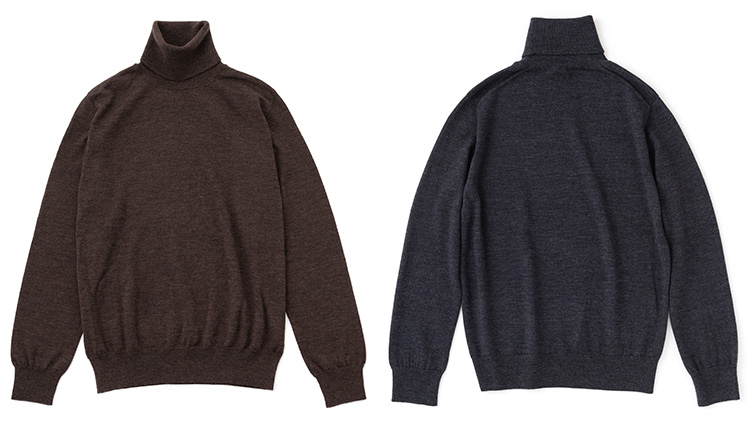 【el alto】エキストラファインウール　タートルネックニット