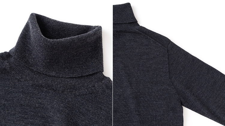 【el alto】エキストラファインウール　タートルネックニット