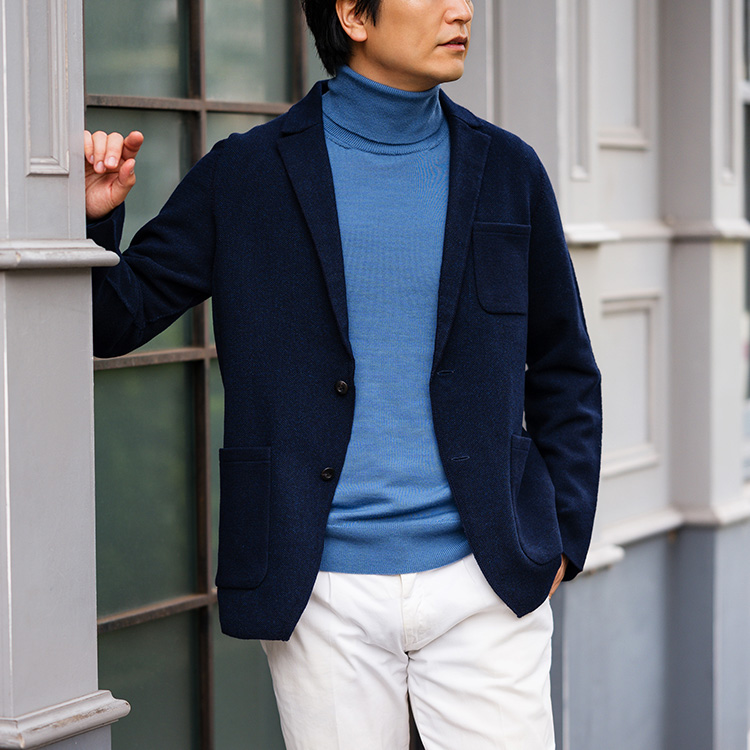 【el alto】エキストラファインウール　タートルネックニット