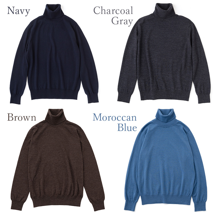 【el alto】エキストラファインウール　タートルネックニット