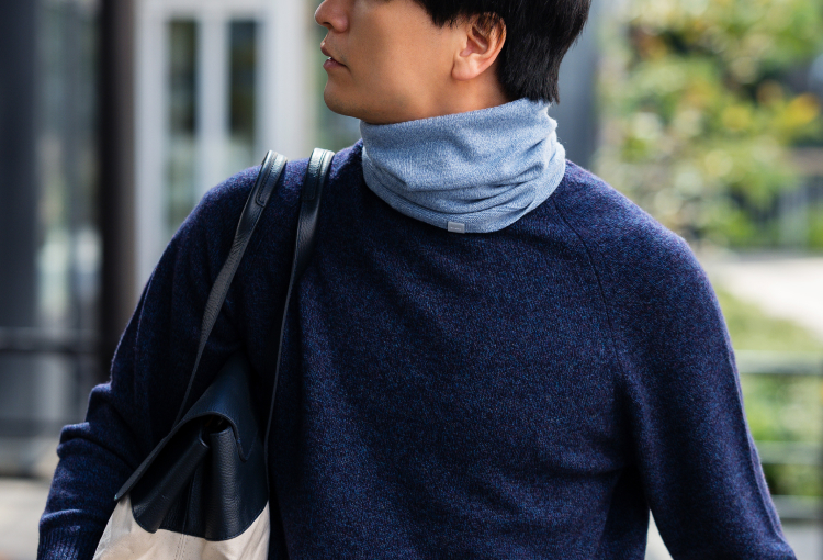 【el alto】カシミヤ100% リブネックウォーマー