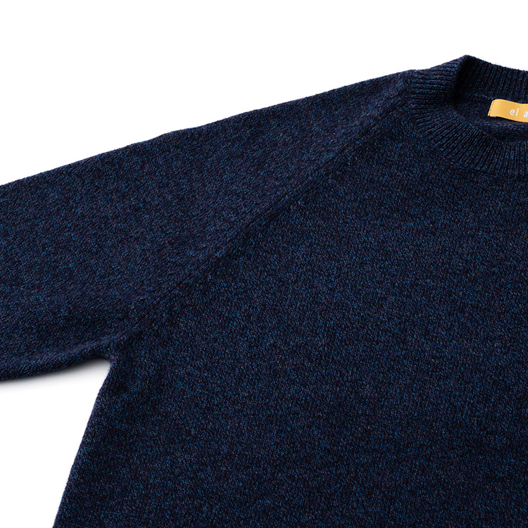 【el alto】カシミヤ100％ ラグランモックネック クラッシュカラー