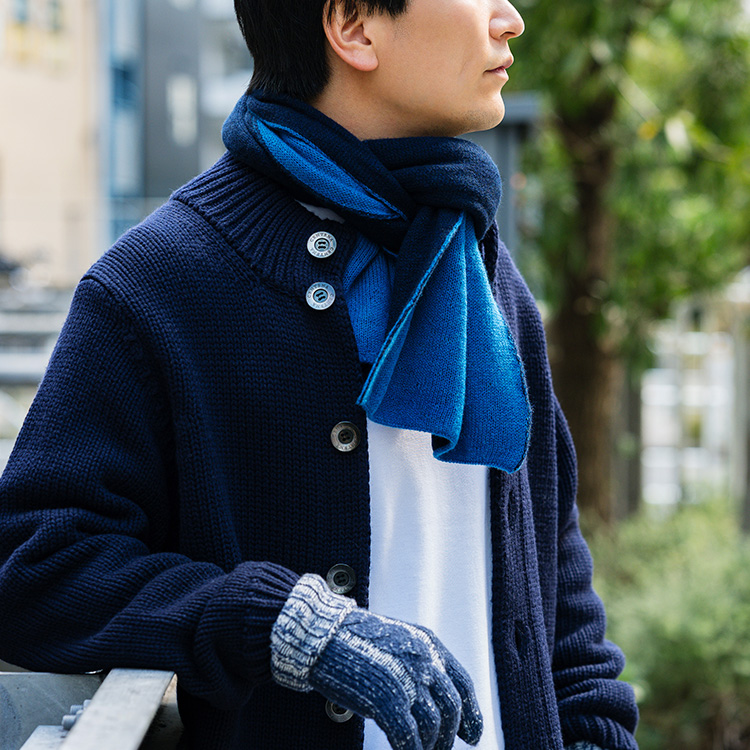 【el alto】カシミヤ100％ ダブルフェイスふわかるボリュームニットマフラー
