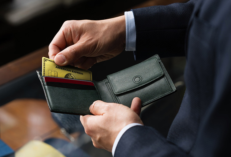 ASUMEDERU 二つ折り札入れ財布 ドラーロカード札入れグリーン