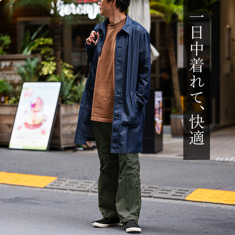 【ONO+8186】デニムライク エアリーコート