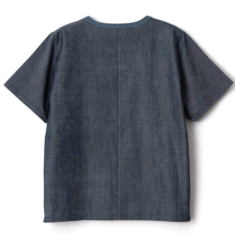 【うなぎの寝床】久留米絣Ｔシャツ　068