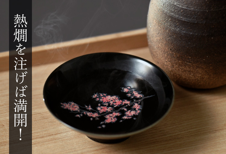 【丸モ高木陶器】桜の平盃 ペアセット