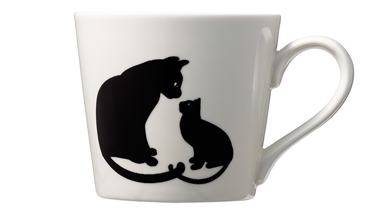 【丸モ高木陶器】華猫のマグカップ