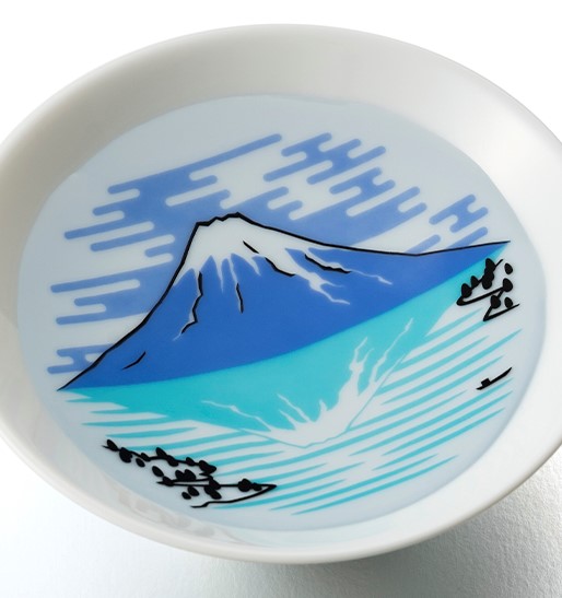 【丸モ高木陶器】青富士の平盃 ペアセット