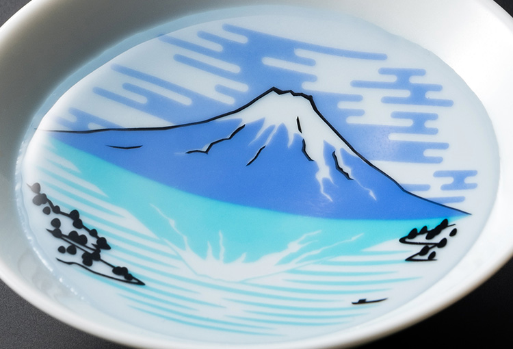 【丸モ高木陶器】桜と青富士の平盃 特別セット
