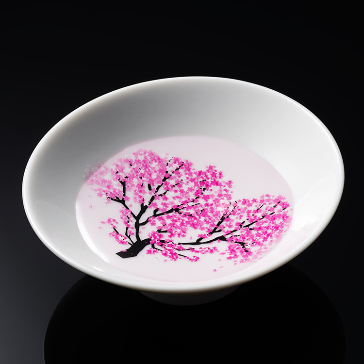 【丸モ高木陶器】桜と青富士の平盃 特別セット