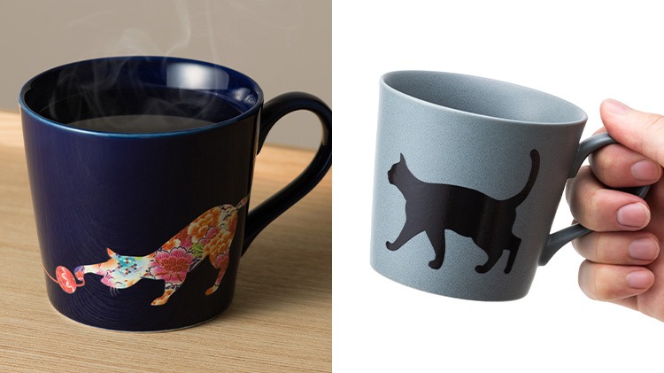 【丸モ高木陶器】華猫のマグカップ 特別ペアセット