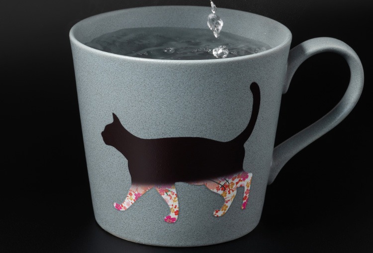 【丸モ高木陶器】華猫のマグカップ 特別ペアセット