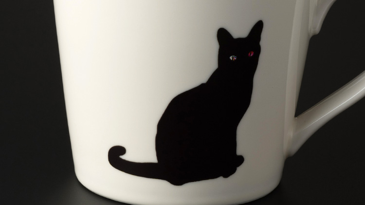 【丸モ高木陶器】華猫のマグカップ 特別ペアセット
