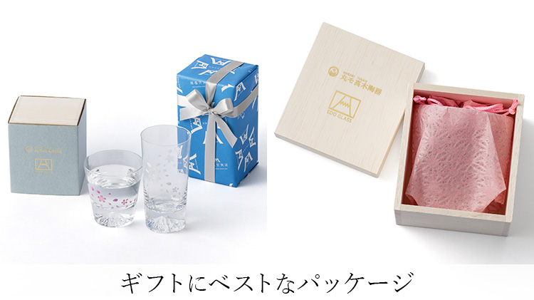 丸モ高木陶器】冷感桜舞富士山グラス | 藤巻百貨店