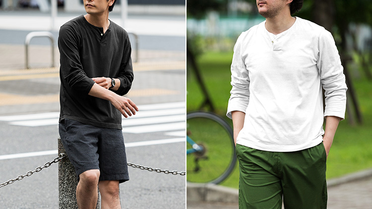 【Jackman】USA Cotton Henleyneck LS T-shirt(JM5318)