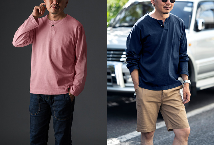 シャレン Jackman】USA Cotton Henleyneck LS T-shirt（JM5318） | 藤巻百貨店