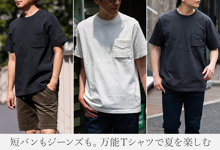 【Jackman】Dotsume Pocket T-shirt(JM5445)