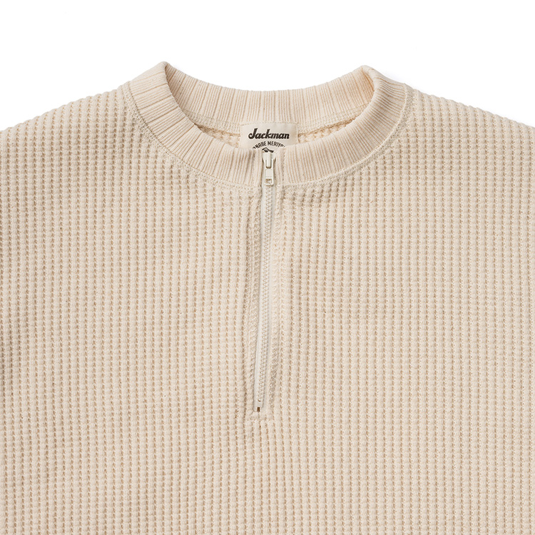 【Jackman】Waffle Half Zip