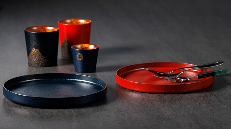 【さぬきうるしSinra】<香川漆器>錫蒔絵 石粉塗プレート