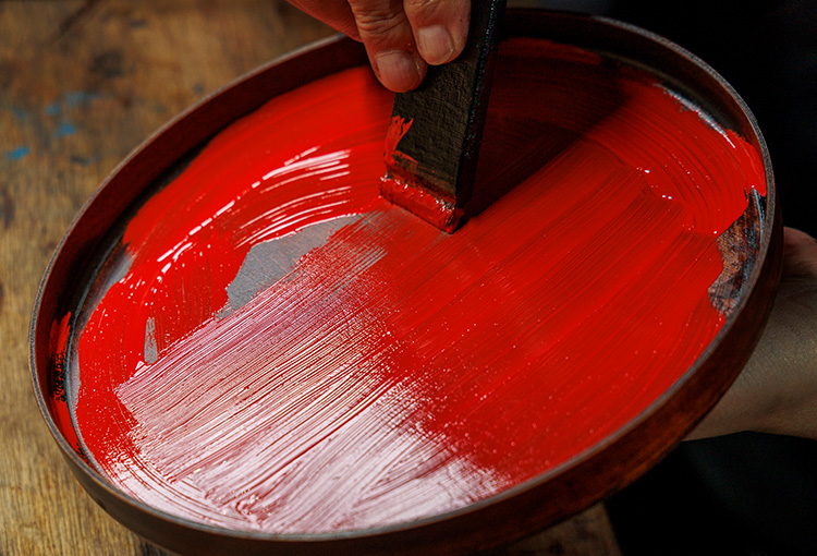 【さぬきうるしSinra】<香川漆器>錫蒔絵 石粉塗プレート