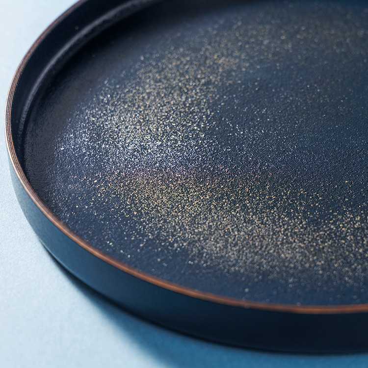 【さぬきうるしSinra】<香川漆器>錫蒔絵 石粉塗プレート