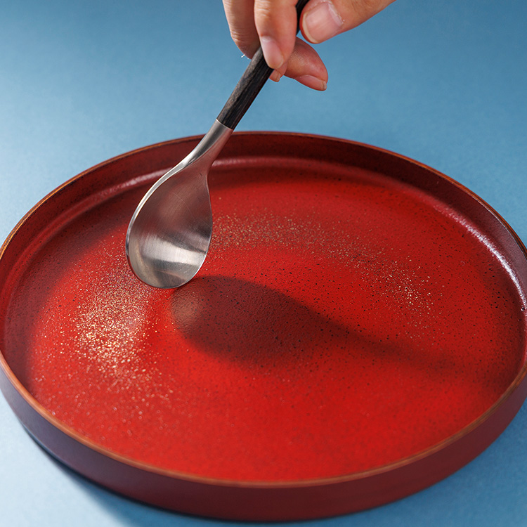 【さぬきうるしSinra】<香川漆器>錫蒔絵 石粉塗プレート