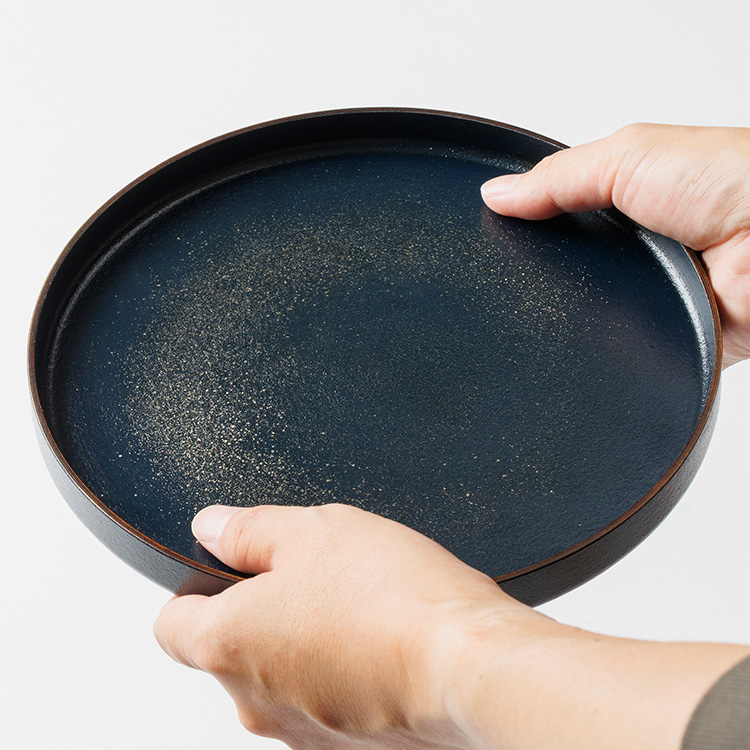 【さぬきうるしSinra】＜香川漆器＞錫蒔絵 石粉塗プレート