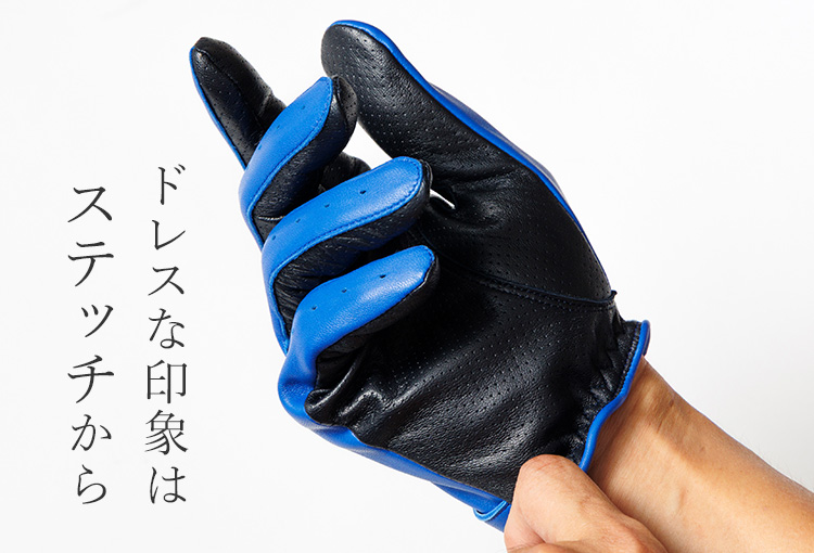 【平田商店】パンチングレザー ドレスグローブ(スマホ対応)