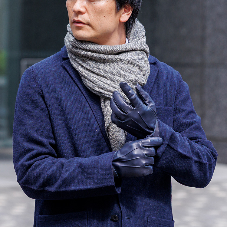 【平田商店】パンチングレザー ドレスグローブ(スマホ対応)