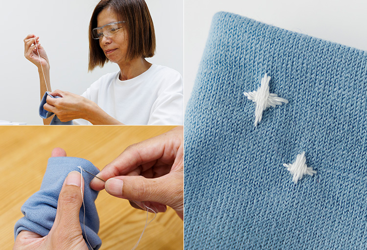 【タナベ刺繍】手刺繍入り リストウォーマー 星座ワッペンモデル