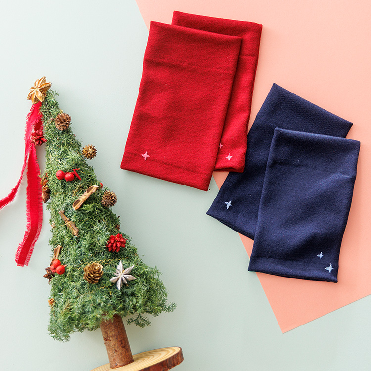 【タナベ刺繍】手刺繍入り リストウォーマー 星座ワッペンモデル