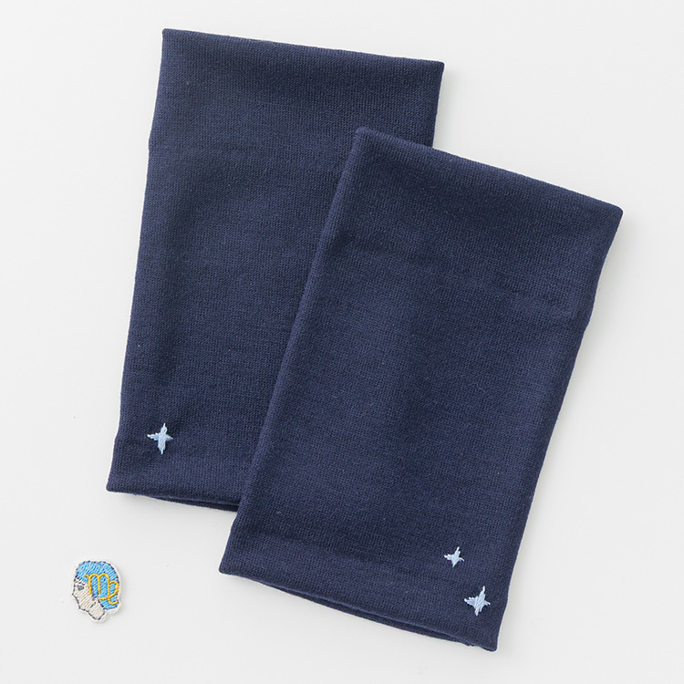 【タナベ刺繍】手刺繍入り リストウォーマー 星座ワッペンモデル