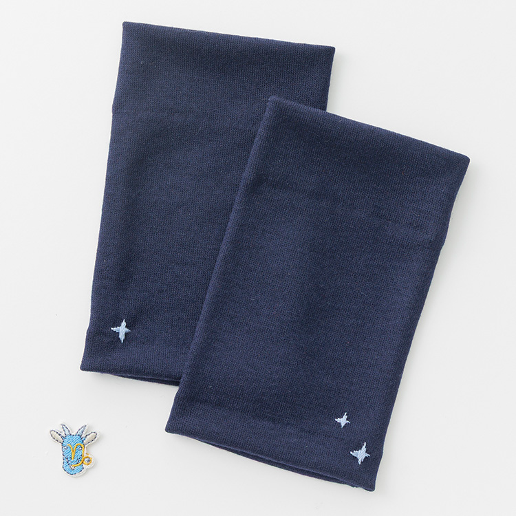 【タナベ刺繍】手刺繍入り リストウォーマー 星座ワッペンモデル