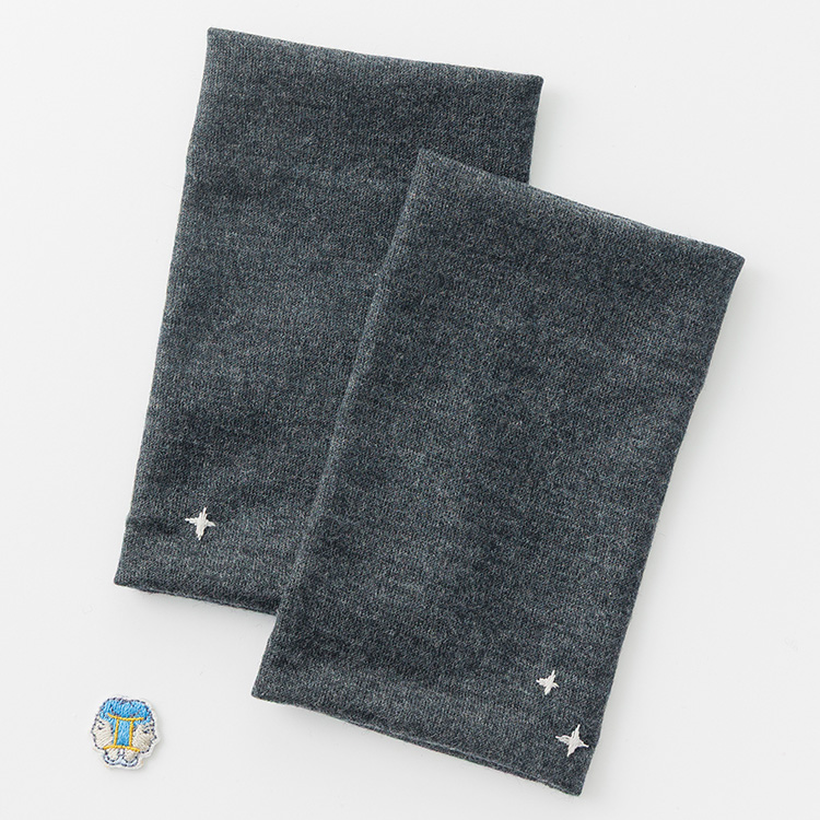 【タナベ刺繍】手刺繍入り リストウォーマー 星座ワッペンモデル