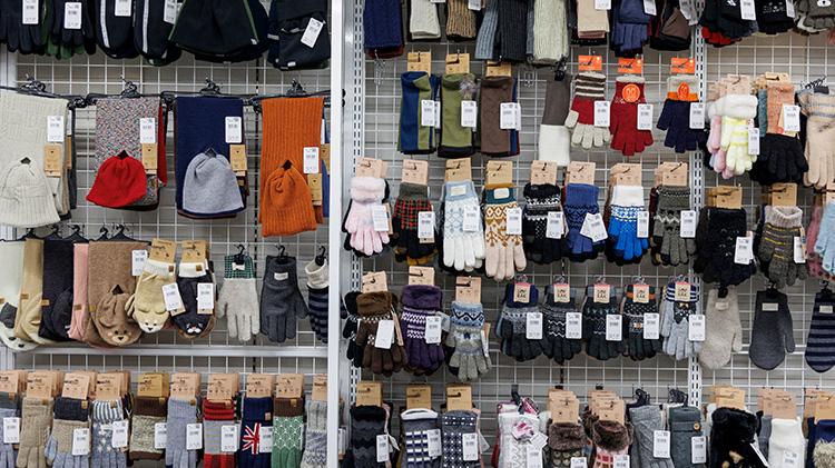 【フクシン】メランジ調あったか裏起毛手袋(スマホ対応)