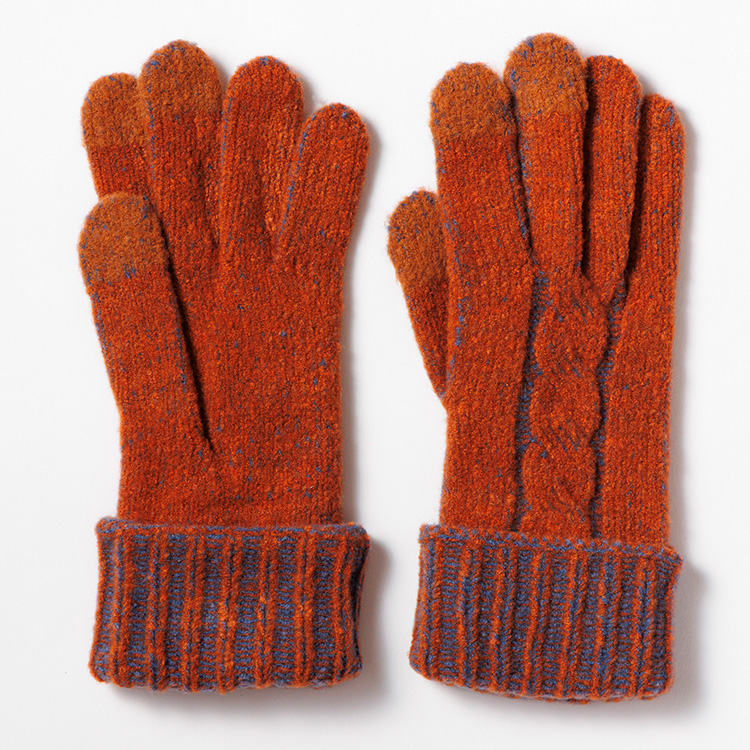 【フクシン】メランジ調あったか裏起毛手袋(スマホ対応)