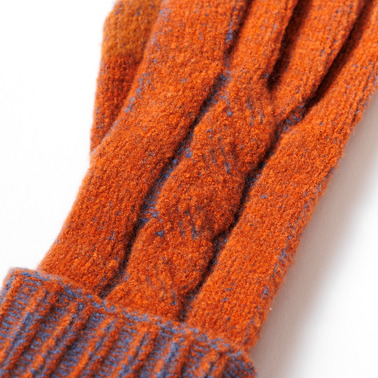 【フクシン】メランジ調あったか裏起毛手袋（スマホ対応）