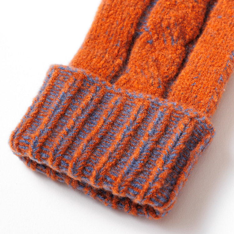 【フクシン】メランジ調あったか裏起毛手袋（スマホ対応）