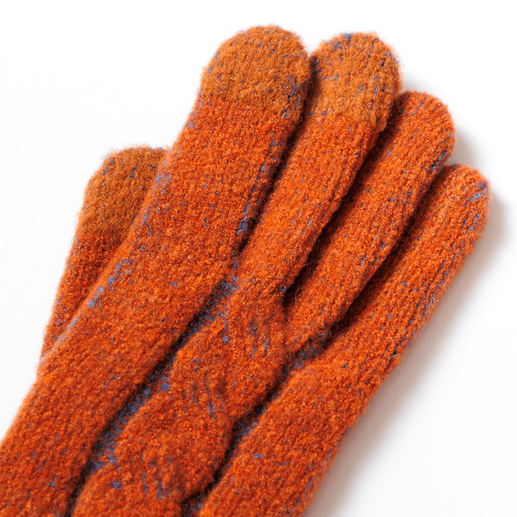 【フクシン】メランジ調あったか裏起毛手袋（スマホ対応）