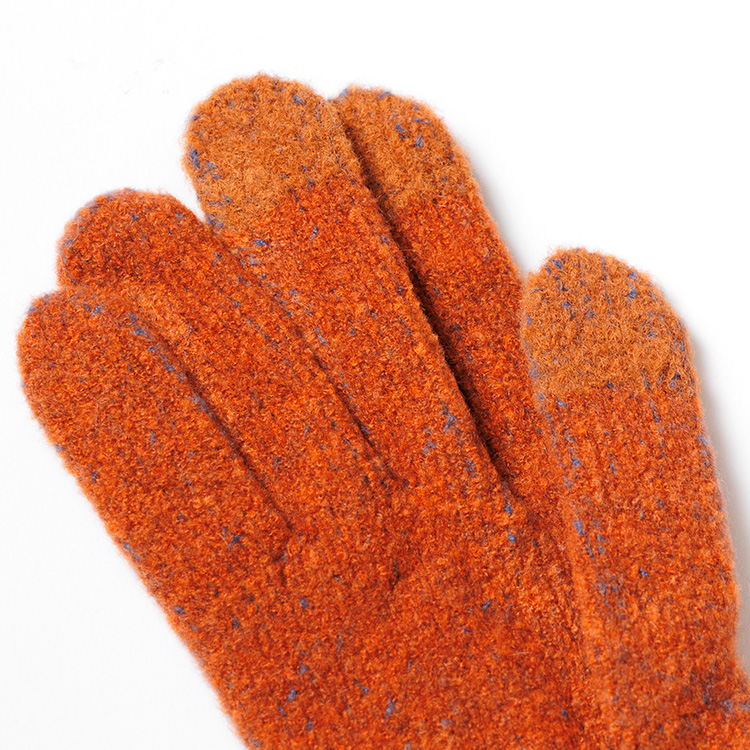 【フクシン】メランジ調あったか裏起毛手袋（スマホ対応）