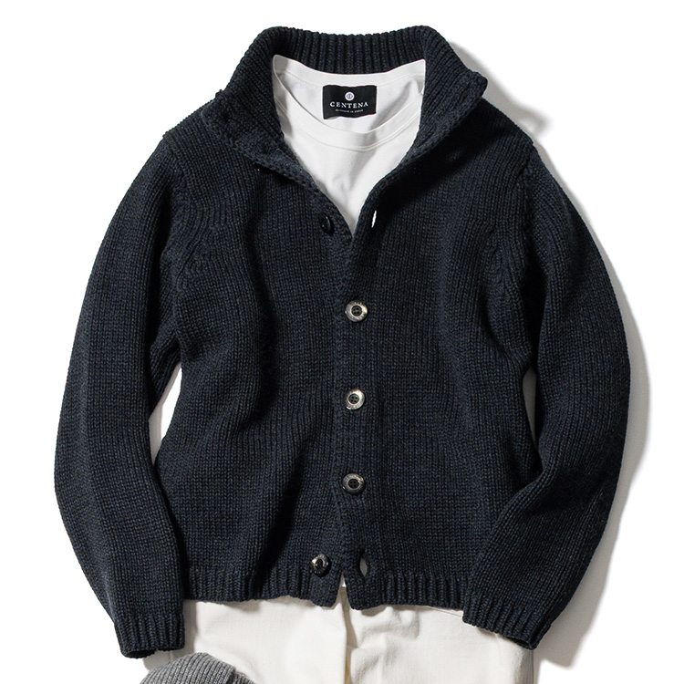 【CENTENA】LUXURY 度詰めウールカーディガン