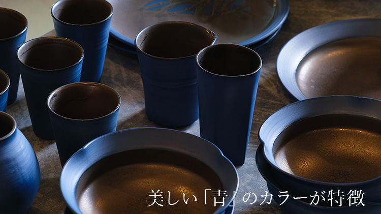 沖縄シーサー　ツイン　美品 琉球ブルーシーサー プレミアム（ペア） | MK CAFE