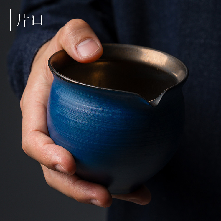 【本田星陶所】ブルーシルエット「静寂」 ぐい呑みと片口