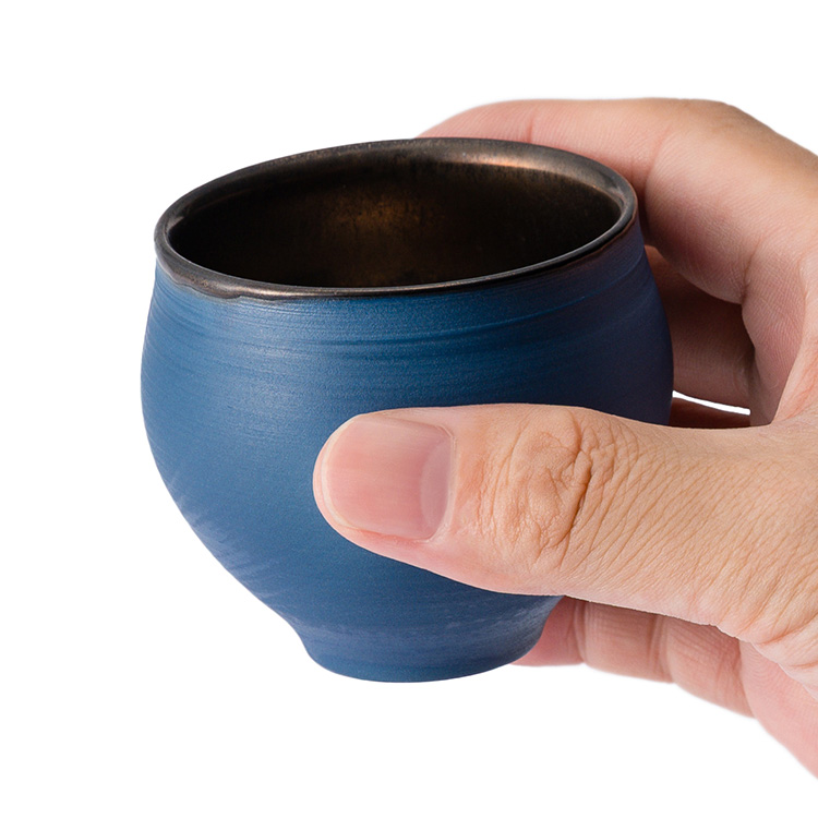 【本田星陶所】ブルーシルエット「静寂」 ぐい呑みと片口