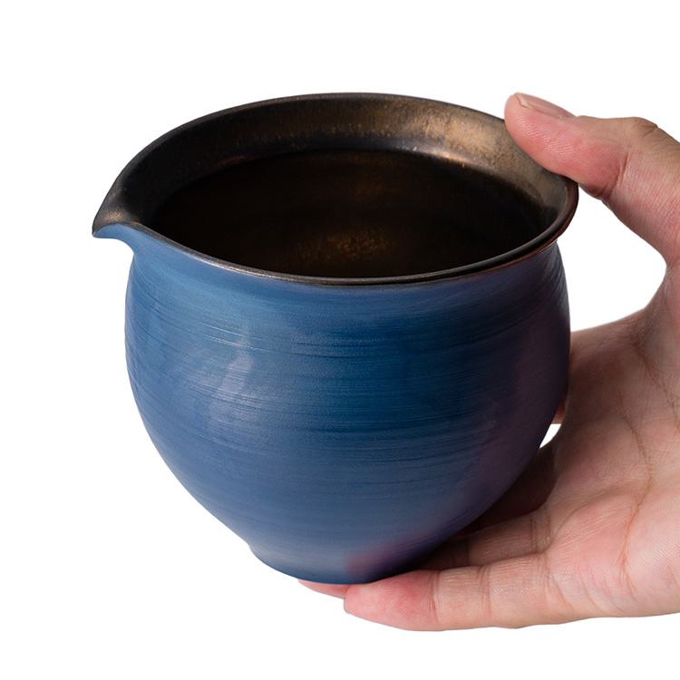 【本田星陶所】ブルーシルエット「静寂」 ぐい呑みと片口