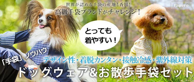 [PROJECT]【福田手袋】ドッグウェア&お散歩手袋セット