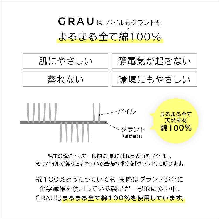 【LOOM＆SPOOL】GRAU綿100%シール織毛布＆ブランケット