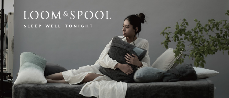 【LOOM＆SPOOL】GRAU綿100%シール織毛布＆ブランケット