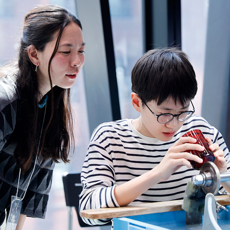 江戸切子カット体験ワークショップ3